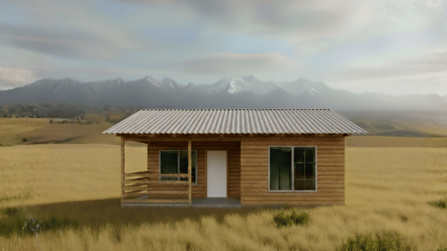 Render oficial de Litueche de 64 m², Línea Órdenes